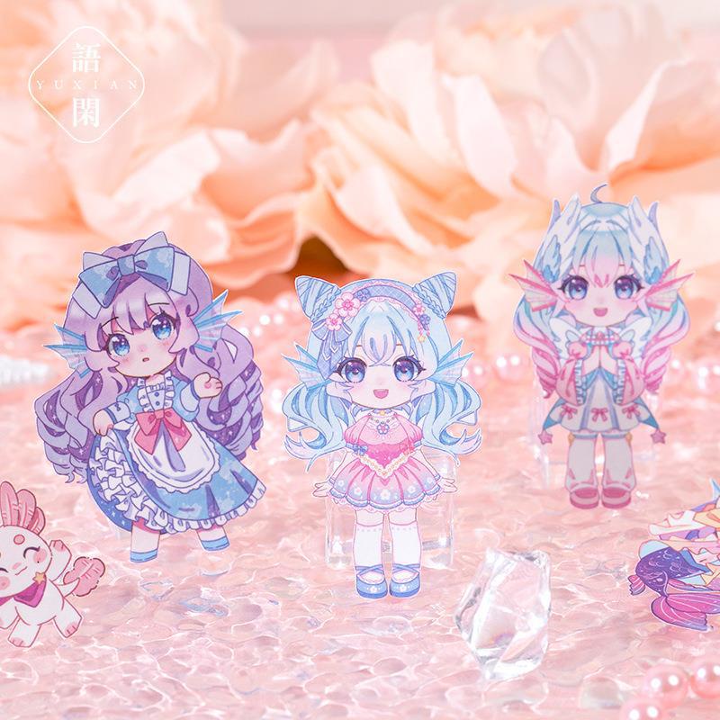 Sticker Dán Trang Trí Nhật Ký Sổ Tay DIY Hình Cô Gái Và Vương Quốc Tế Dưới Nước