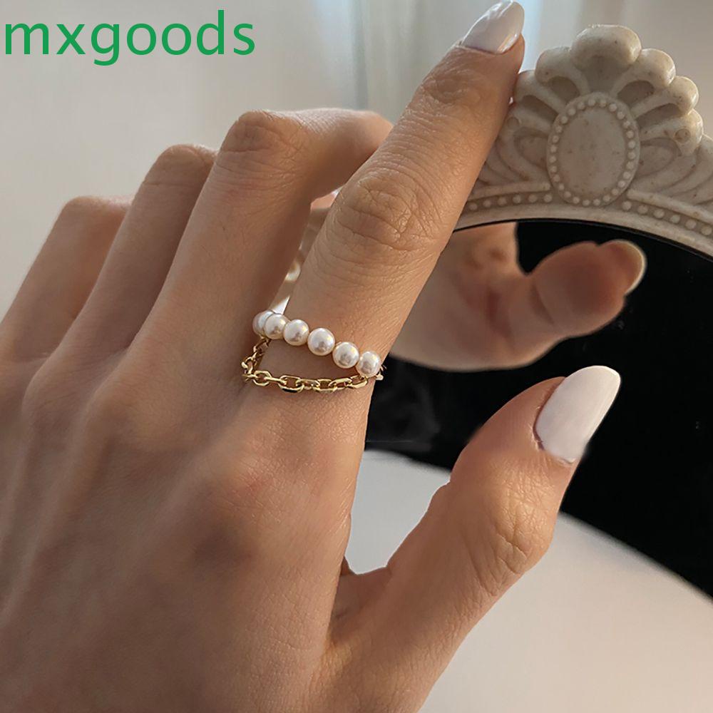 Nhẫn Hở Họa Tiết Hình Học Đơn Giản Phong Cách Hip Hop Punk