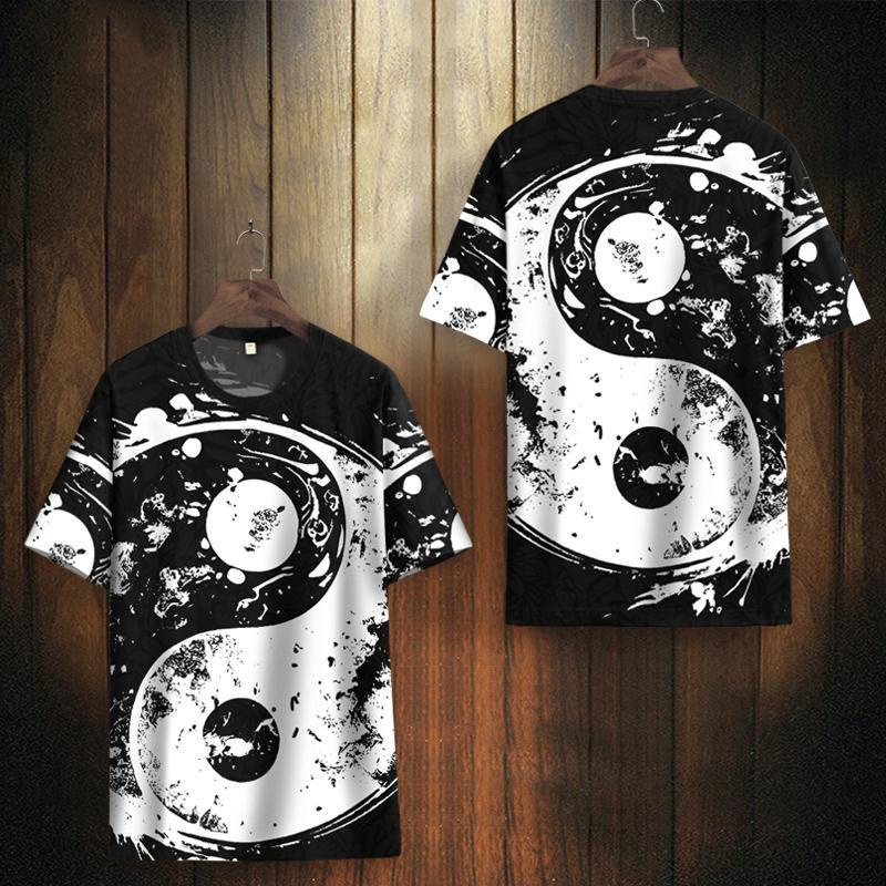 Áo Thun Ngắn Tay In Hình Phong Cách Trung Hoa Thời Trang Mùa Hè Dành Cho Nam