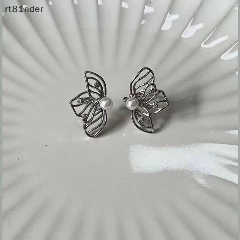 Bông Tai Hình Bướm Đính Ngọc Trai Thời Trang Cho Nữ