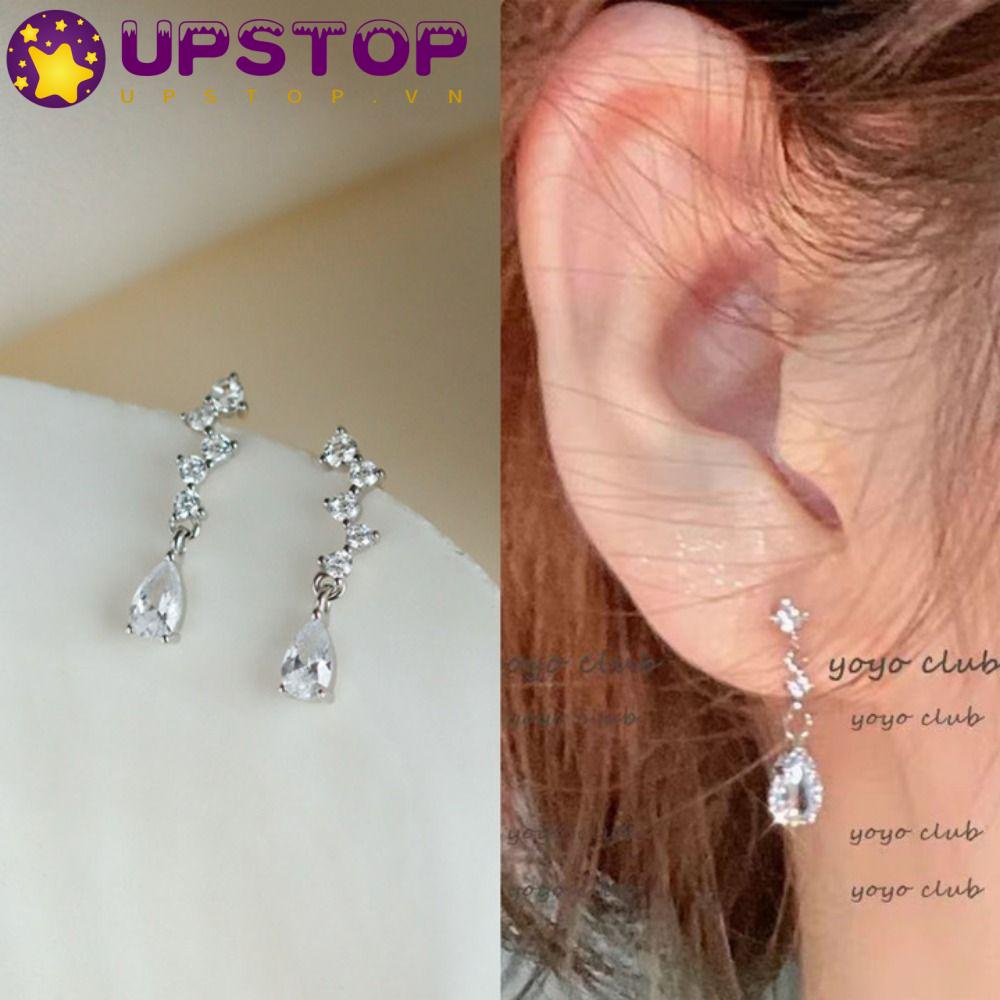 Bông Tai Hình Giọt Nước Thời Trang Dành Cho Nữ|Bông Tai Đính Đá Lấp Lánh Thời Trang Mùa Hè Cho Nữ