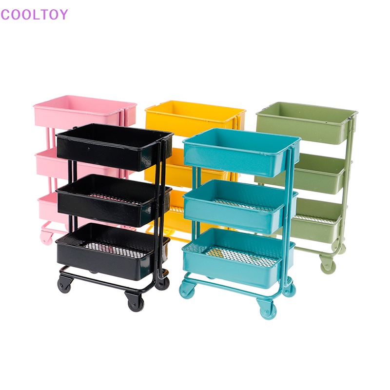 Kệ Để Đồ Có Bánh Xe Tỉ Lệ 1: 12 Trang Trí Nhà Búp Bê