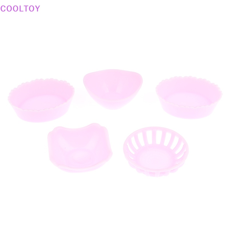 Bộ 5 Giỏ Đựng Trái Cây / Rau Củ Quả Mini Trang Trí Nhà Búp Bê DIY