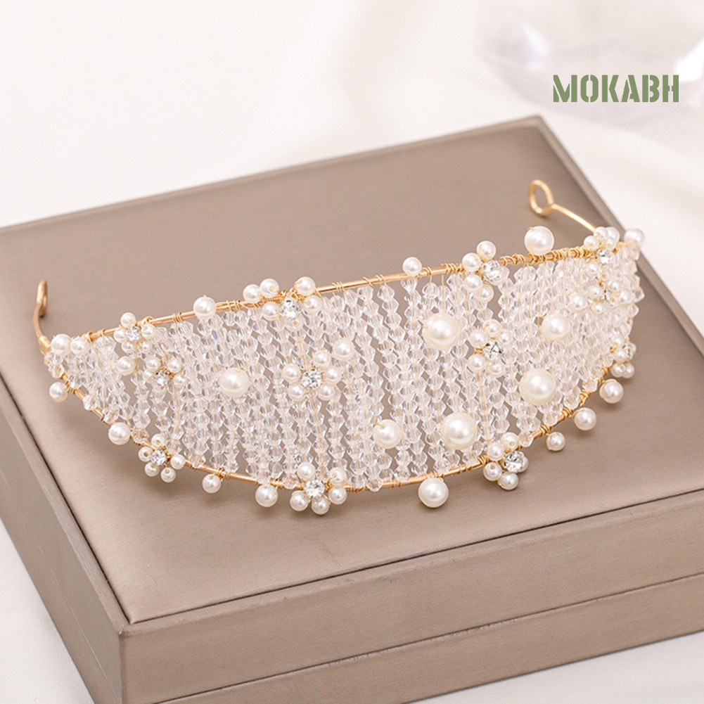 Cài Tóc Hình Vương Miện Đính Ngọc Trai Giả Thời Trang Cho Nữ