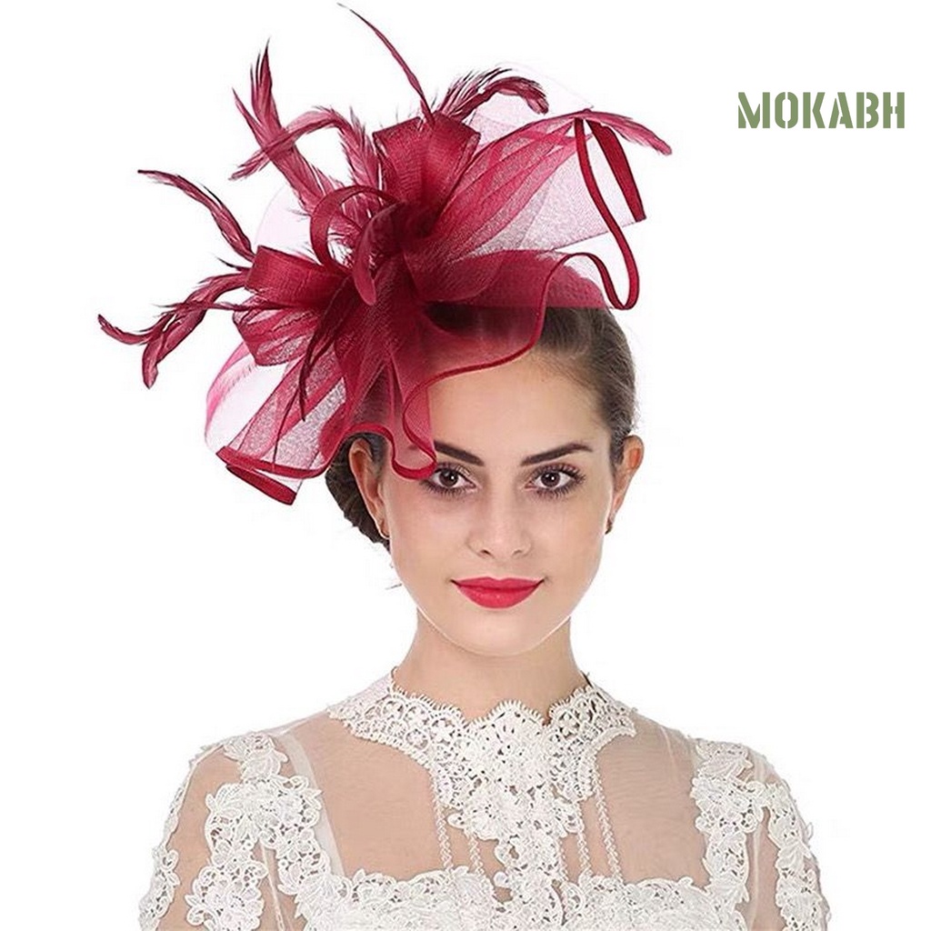 Mũ Lưới Thắt Nơ Trang Trí Tóc Màu Trơn Thanh Lịch