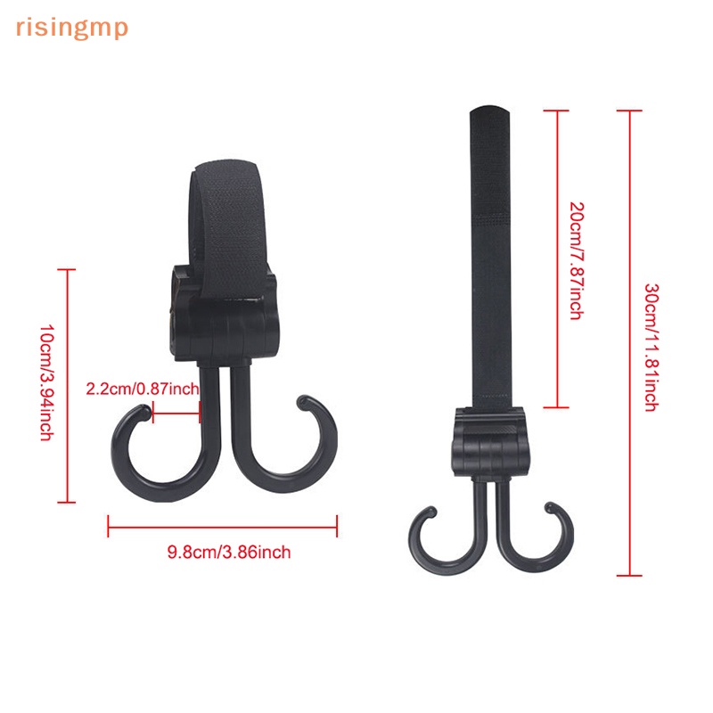 Móc Đôi Treo Đồ Xoay 360 Độ Điều Chỉnh Được Cho Xe Đẩy Em Bé