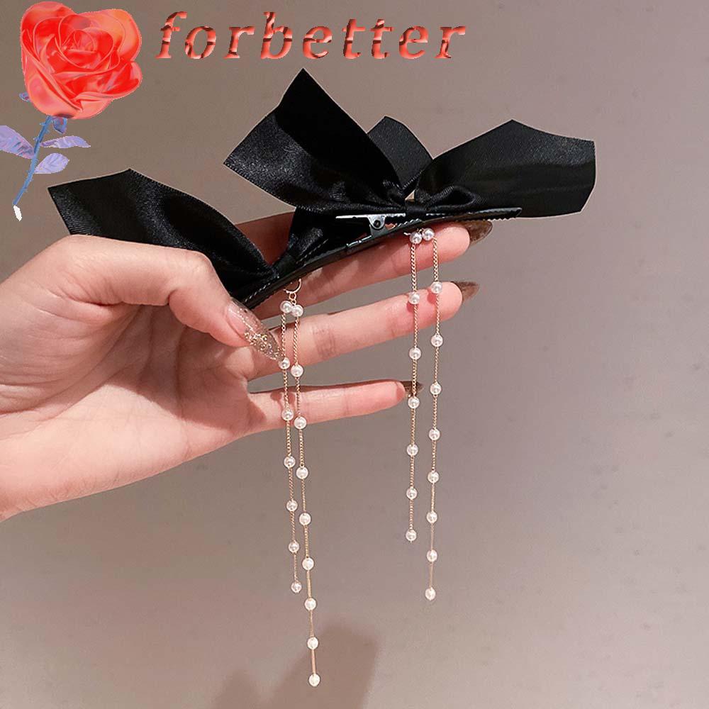 Kẹp Tóc Phối Tua Rua Phong Cách Hàn Quốc Ngọt Ngào Cho Nữ