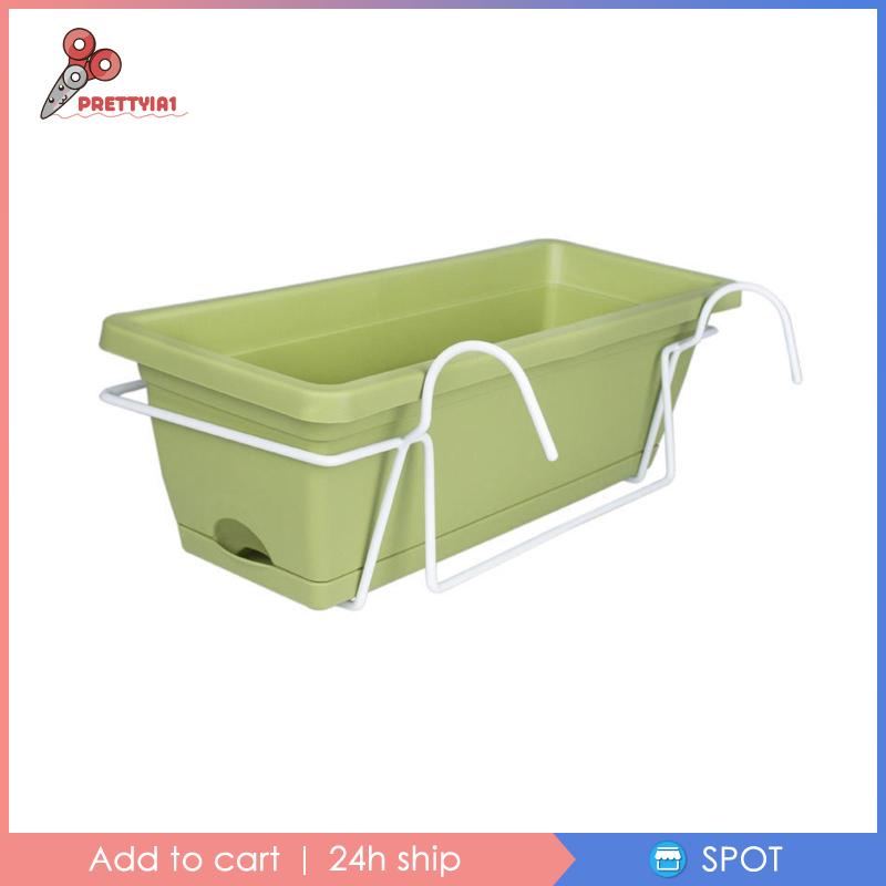 Hộp Trồng Cây Rau Củ Quả Kèm Kệ Để Cửa Sổ Ban Công Prettyia1