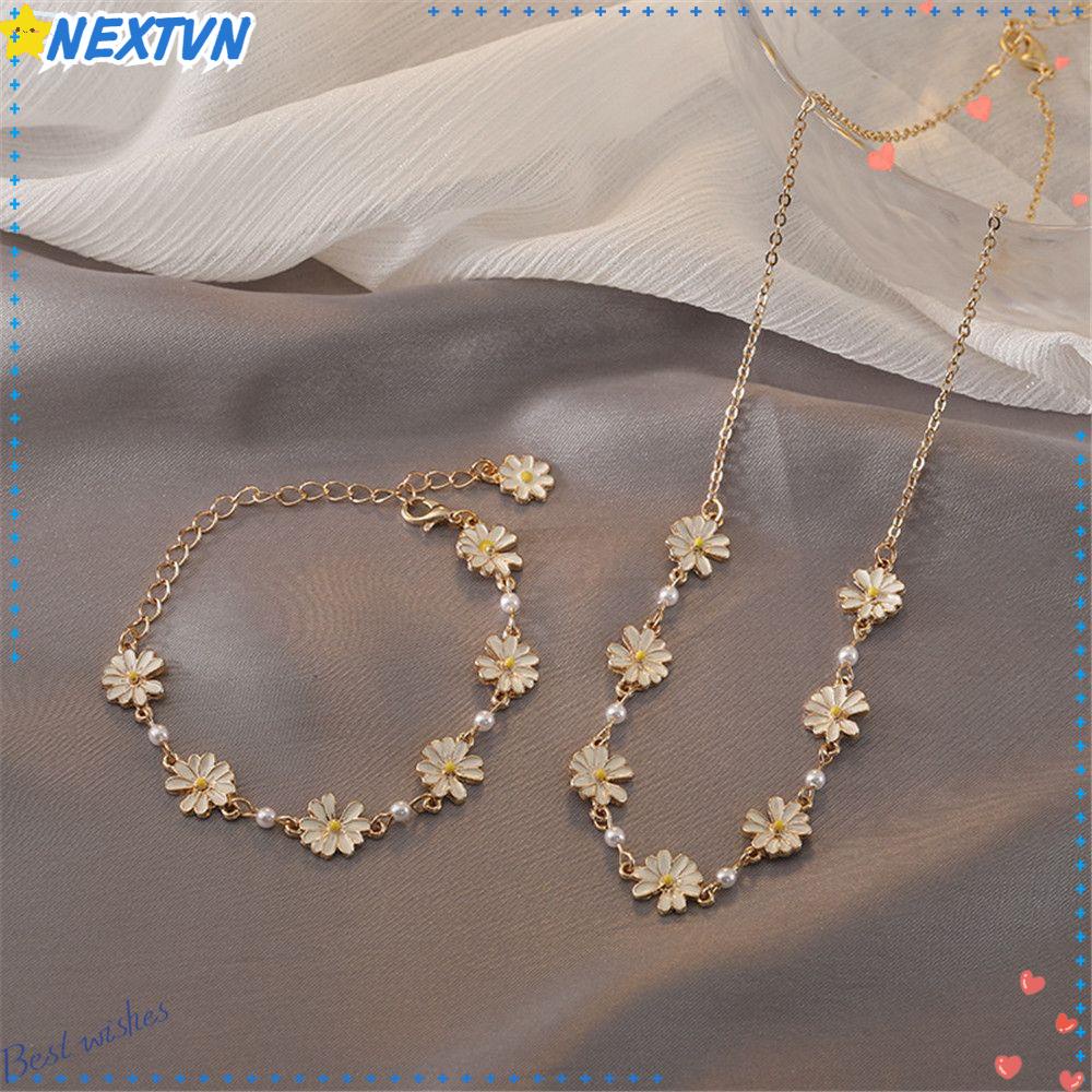 Vòng Cổ Choker Bằng Hợp Kim Họa Tiết Hoa Cúc Nhỏ Cho Nữ