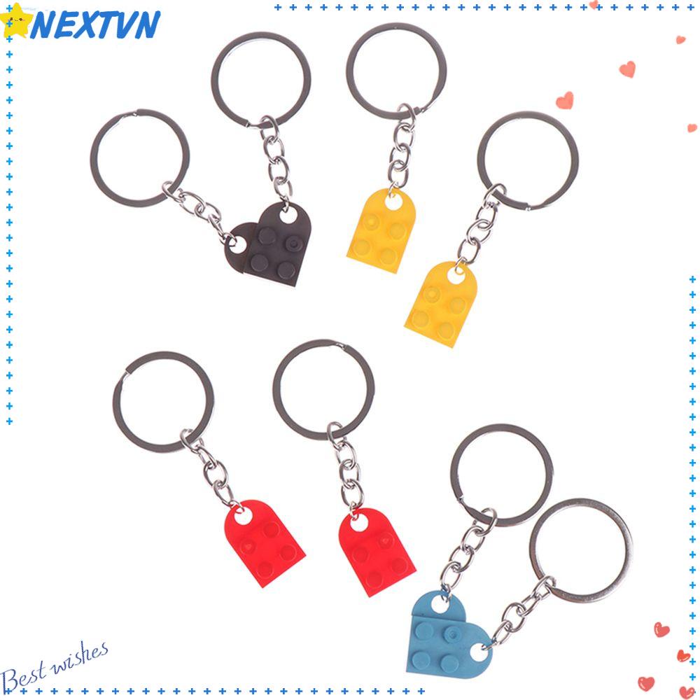 Bộ 2 Móc Khóa Hình Khối Lập Phương/Trái Tim Dễ Thương Thời Trang