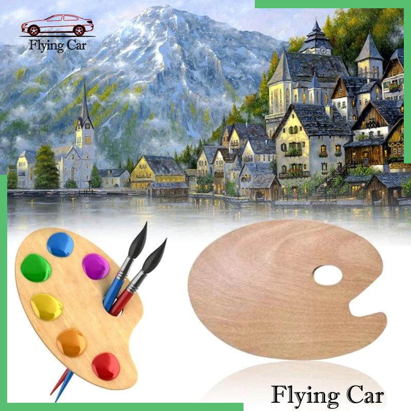 [Lzdjfmy2] Bảng Pha Màu Nước Bằng Gỗ Cho Người Mới Bắt Đầu DIY