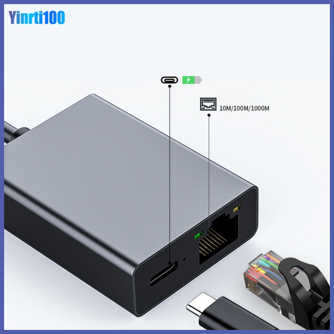 Đầu Chuyển Đổi Usb c Sang Rj45 Ethernet Gigabit Ethernet Cho Tv (4k) Điện Thoại Di Động
