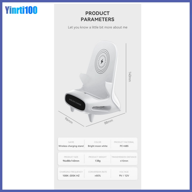 Giá Đỡ Điện Thoại Kiêm Sạc Không Dây Mini Tự Động Nhận Diện Ngang