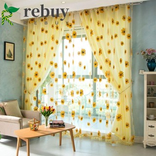 Rèm cửa sổ bằng vải họa tiết hoa trang trí không gian