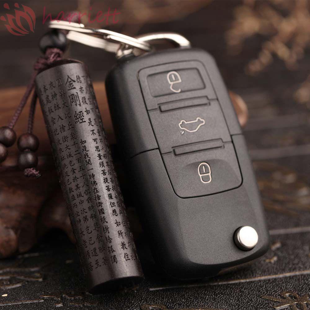 Móc Chìa Khóa Bằng Gỗ Mun May Mắn An Toàn