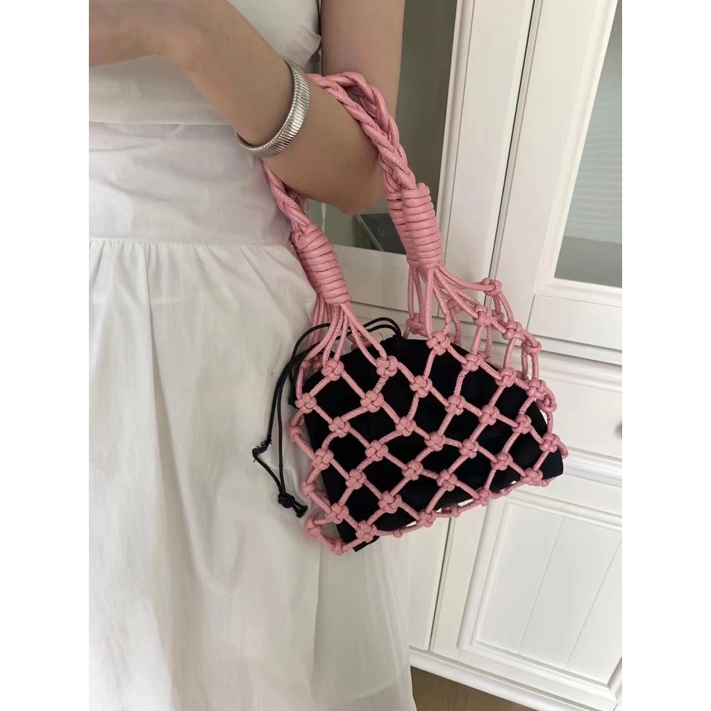 Túi Đeo Chéo Da PU Kiểu Dây Rút Thời Trang Cá Tính Cho Nữ