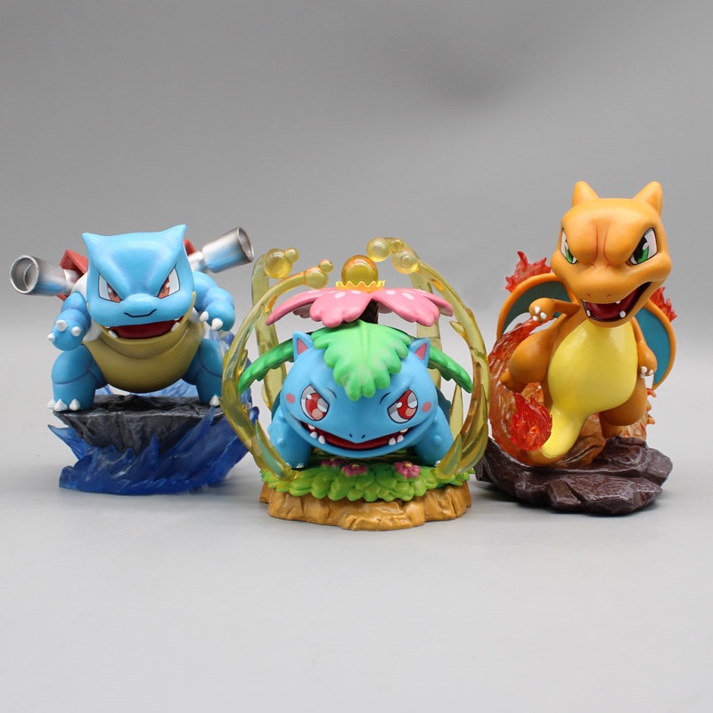 Đồ trang trí Nhân Vật Hoạt Hình Pokemon 12cm PPAP Blastoise Charmander Bulbasaur