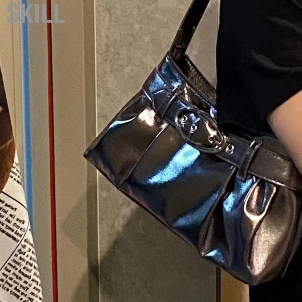 Skill Purse   Women Shoulder Bag Unique Buckle Dual Use for Travel