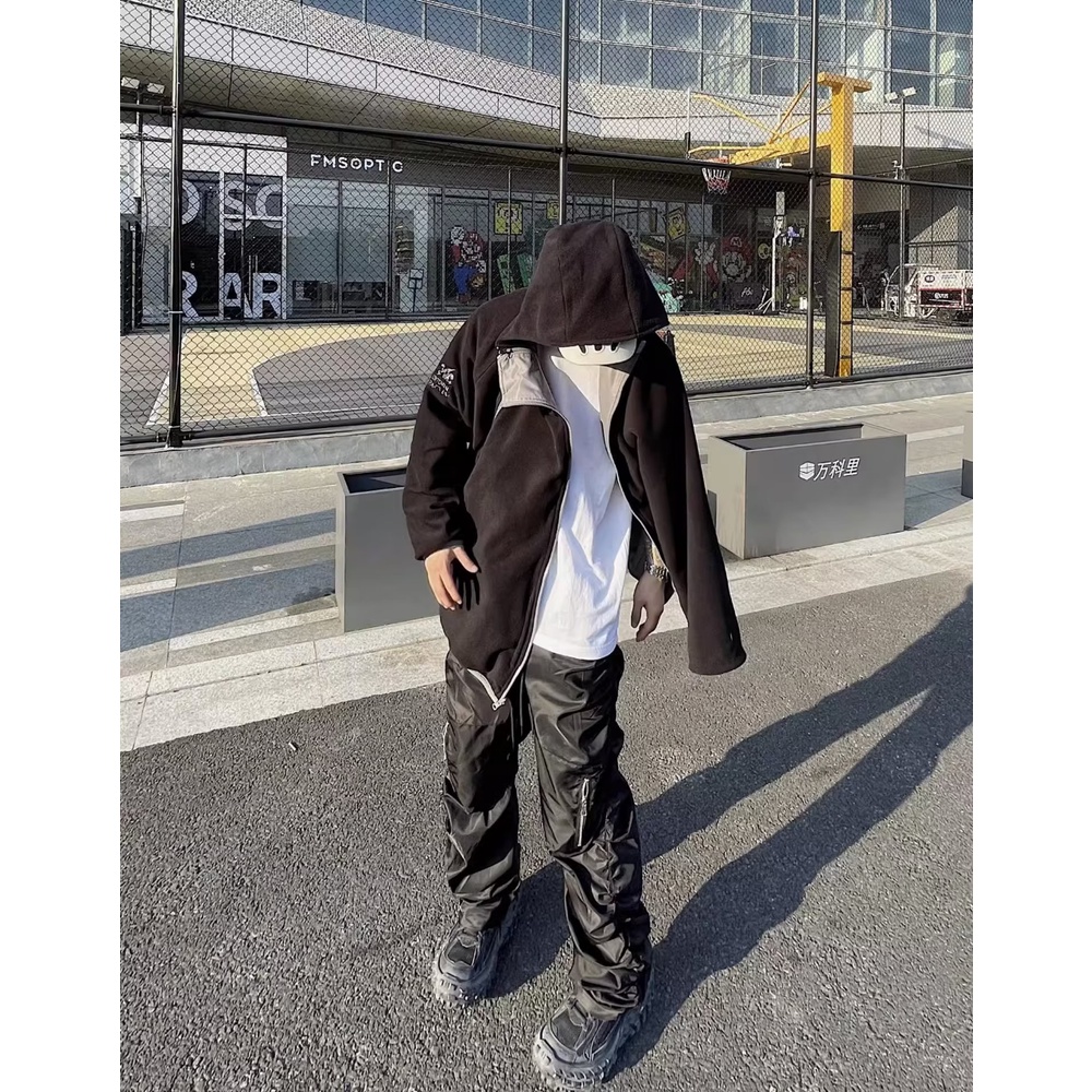 Blacklists Quần Yếm Xếp Ly Đường Phố Mỹ Retro Đường Phố Cao Cấp Cho Nam