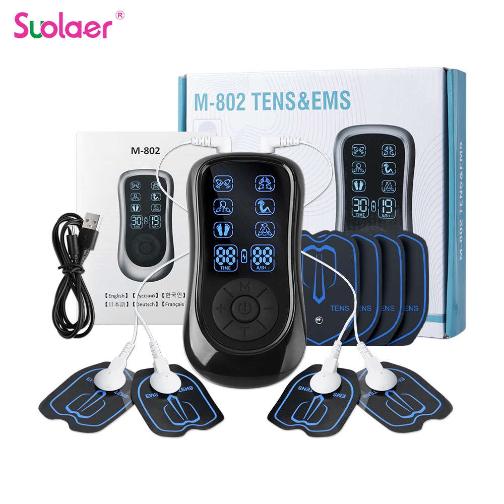 Suolaer EMS Máy Massage Cơ Bắp Kích Thích Cơ Bắp Hỗ Trợ Vật Lý Tần Số Thấp Giúp Thư Giãn Cơ Thể