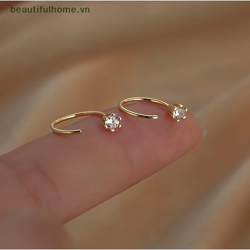 1 Đôi Bông Tai Pha Lê Thời Trang Hàn Quốc Dành Cho Nữ