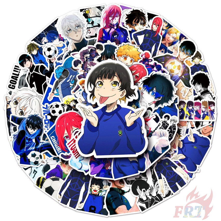 ❉ Set 03 Miếng Dán Màu Xanh Dương Trang Trí Ổ Khóa Series 03 ❉ Bộ 50 Sticker Chống Thấm Nước Họa Tiết Doodle Hợp Thời Trang