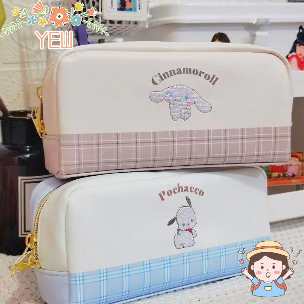 Túi Đựng Bút Bằng Da PU Thêu Họa Tiết Chó Pacha Dễ Thương Cho Học Sinh