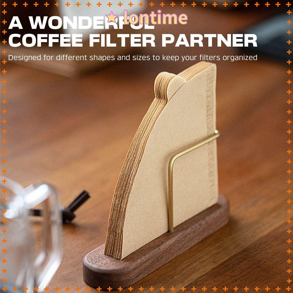 Bộ Lọc Cà Phê LONTIME Bằng Đồng Thau Màu Đen Kèm Giá Đỡ Tiện Dụng Cho Gia Đình / Văn