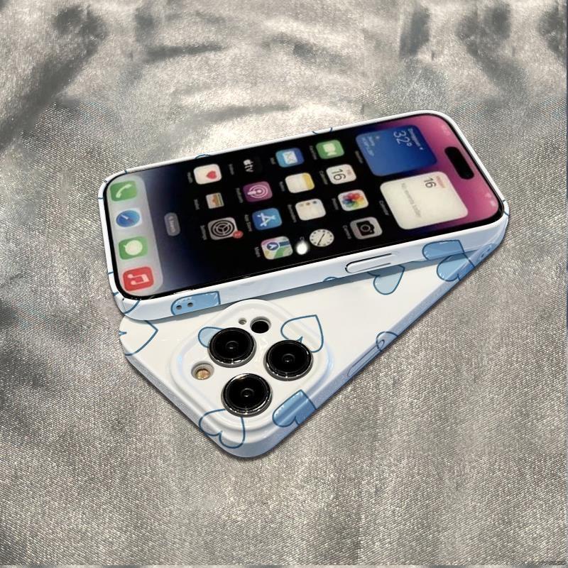 Ốp Điện Thoại Nền Trắng Chống Sốc Màu Xanh Dương 6In13 plus iPhone12 78 14pro IE4U