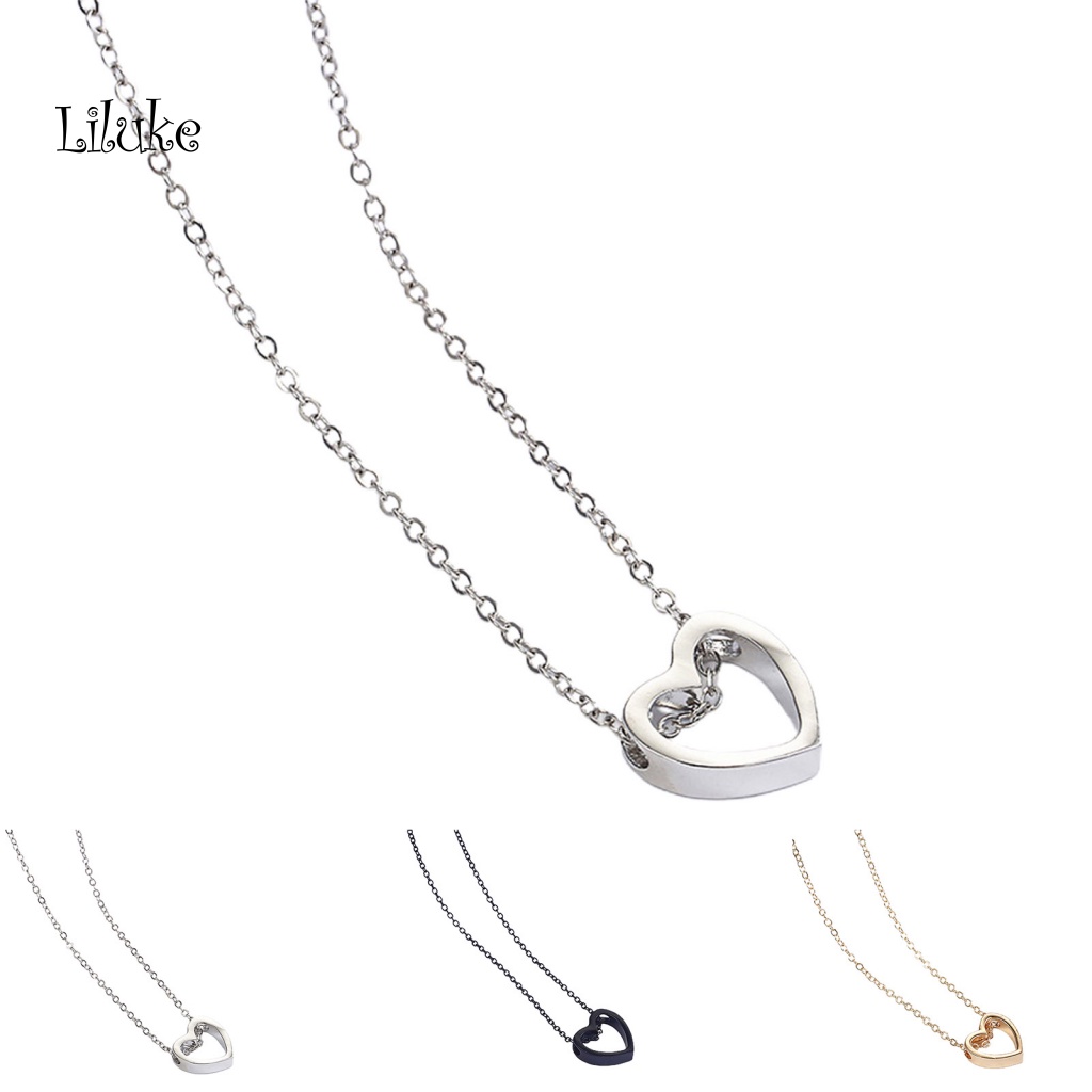 Vòng cổ Hợp Kim Trang Trí Trái Tim Rỗng Độc Đáo Cho Nữ