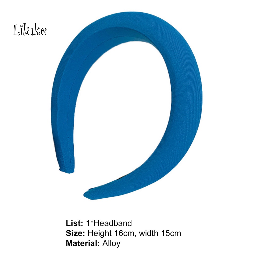 Băng Đô Cài Tóc Bằng Xốp Mềm Mại Màu Trơn Co Giãn Tốt Chống Trượt Tiện Dụng