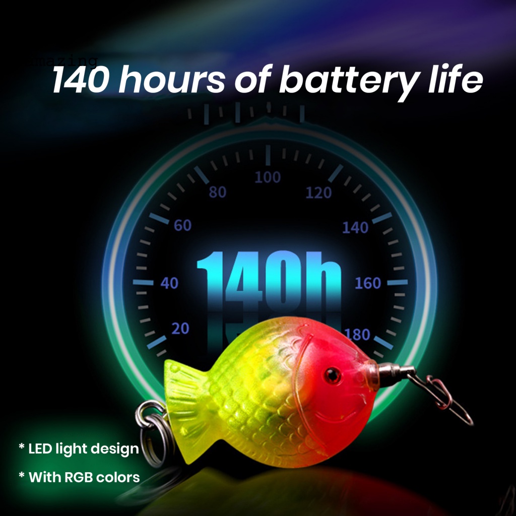 Mồi Câu Cá Mini Siêu Sáng Chống Thấm Nước Có Đèn LED Phát Sáng