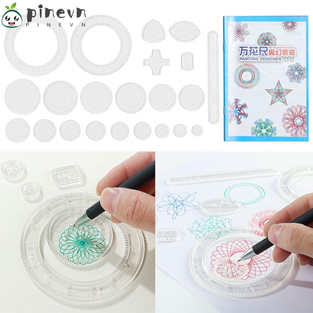 Bộ Bánh Xe Tập Vẽ Nghệ Thuật Thiết Kế Xoắn Ốc Giáo Dục Cho Bé