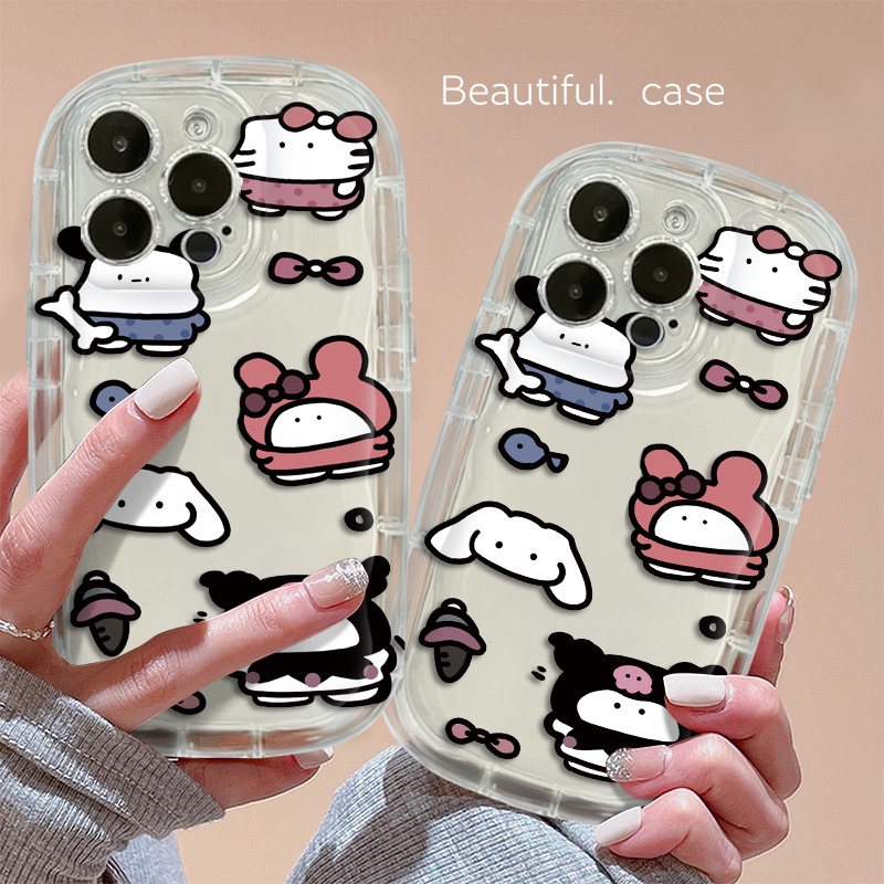 Ốp Điện Thoại Silicon Mềm Trong Suốt Chống Sốc Họa Tiết Dễ Thương Cho IPhone 14 13 12 11 Pro Max XS X XR 8 + 7 Plus