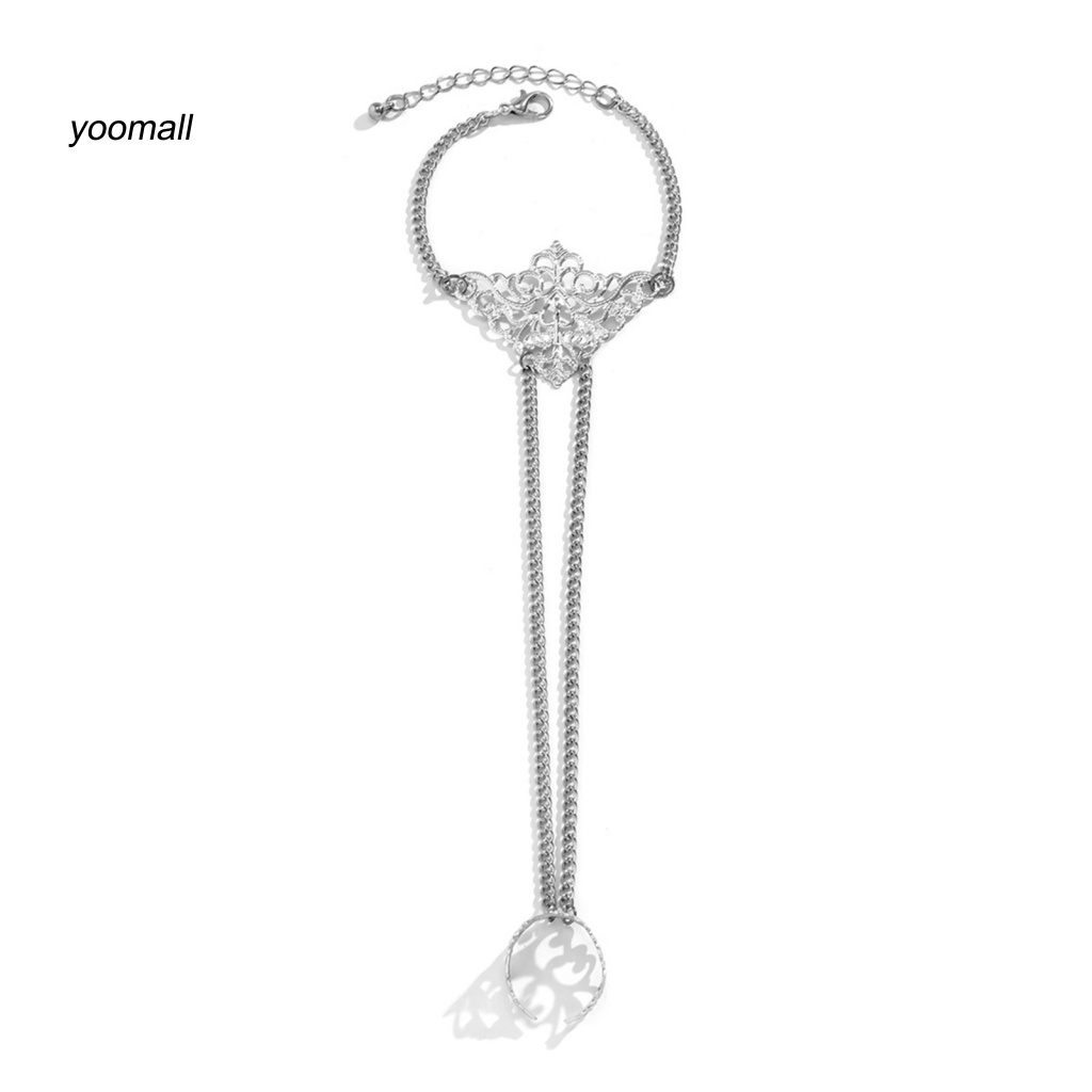 Yo / Vòng Đeo Tay Dạng Chuỗi Xích Hở Lỗ Hở Có Thể Điều Chỉnh Trang Trí Đơn Giản Cá Tính Thời Trang Không Phai Màu Dành Cho Bạn