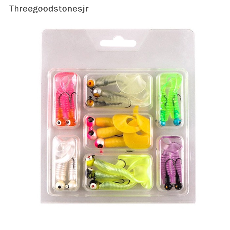 Tgs Luya Hộp Móc Câu Cá Đầu Đơn Và Đuôi Mềm Xoăn Đuôi Đơn Kết Hợp maggot mandarin bass JR