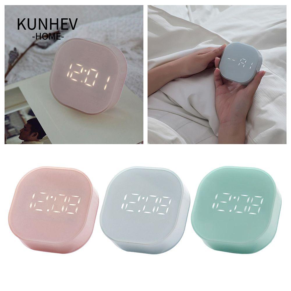 KUNHEV Đồng Hồ Báo Thức Kỹ Thuật Số 12 / 24H Để Bàn Cạnh Giường Tiện Dụng