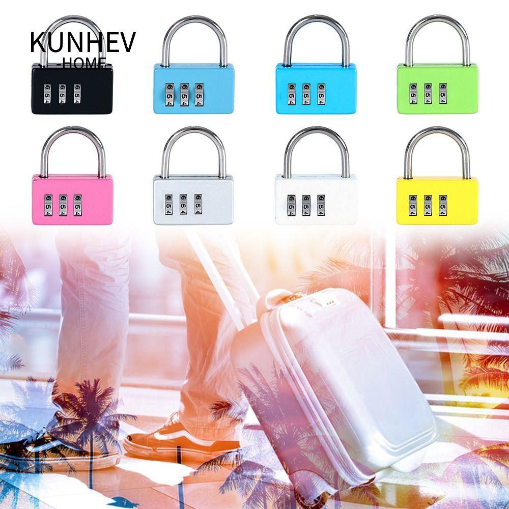 KUNHEV Ổ Khóa Mật Khẩu 3 Chữ Số Mini Tiện Dụng Mang Theo Du Lịch