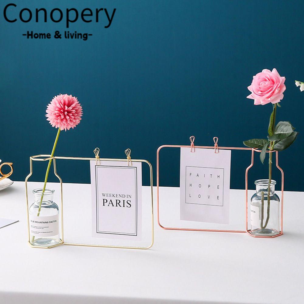 CONOPERY Khung Sắt Đựng Chậu Hoa Thủy Canh Trang Trí Nhà Cửa / Văn Phòng