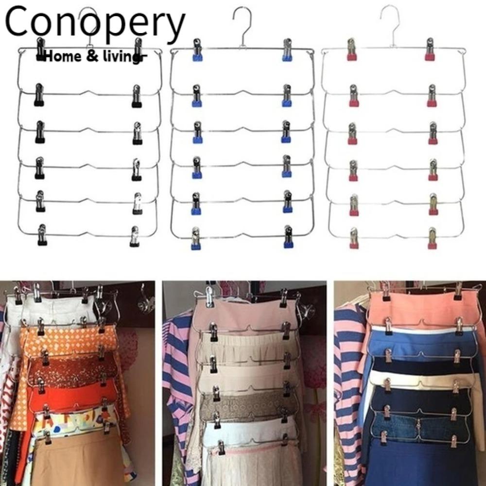 CONOPERY Móc Treo Quần Áo Nhiều Tầng Có Thể Gấp Gọn Tiện Dụng Giá Đỡ