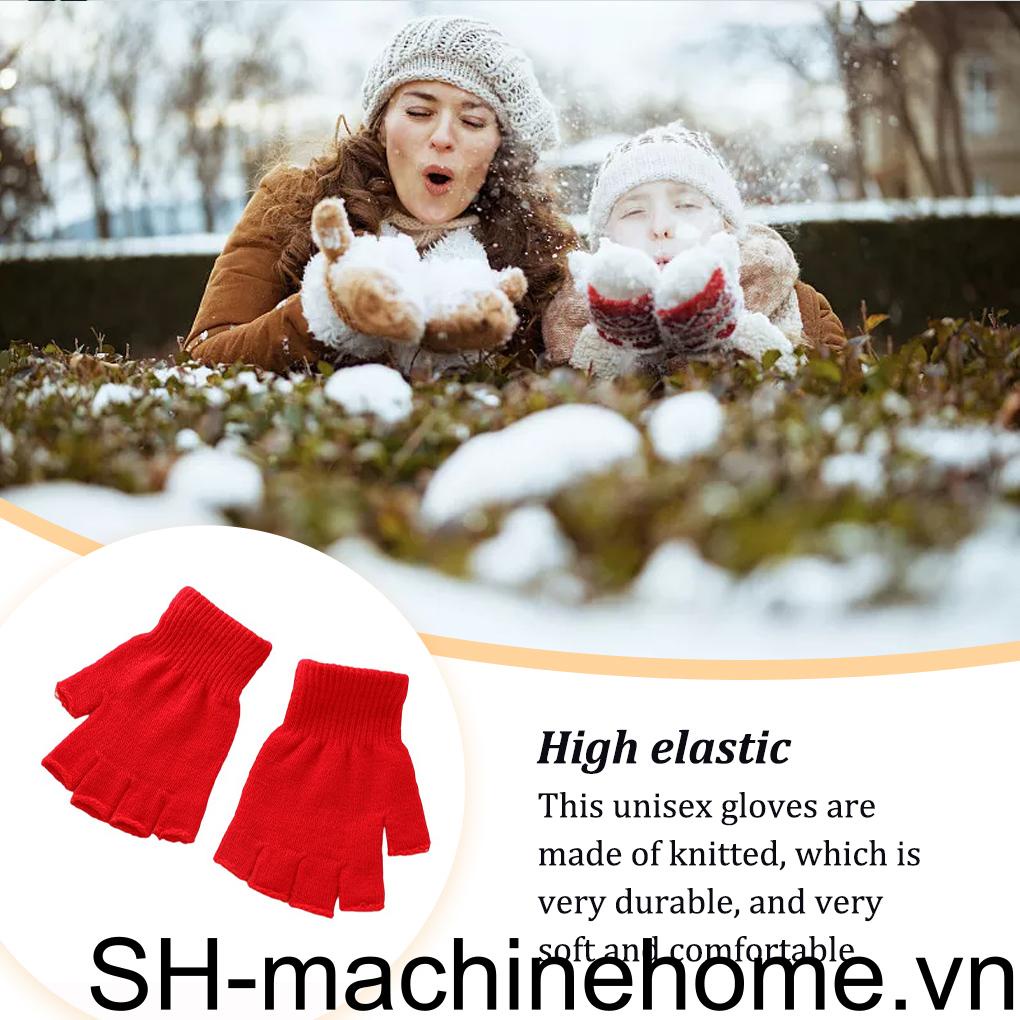 1 Đôi Găng Tay Hở Ngón Thời Trang Unisex