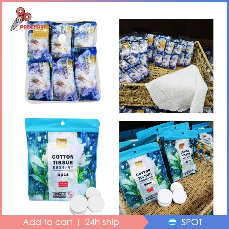 Khăn Mặt Nén Prettyia1] Mềm Mại Trọng Lượng Nhẹ Di Động Cho Hoạt Động Ngoài Trời / Đi Bộ Đường Dài / Tập Gym