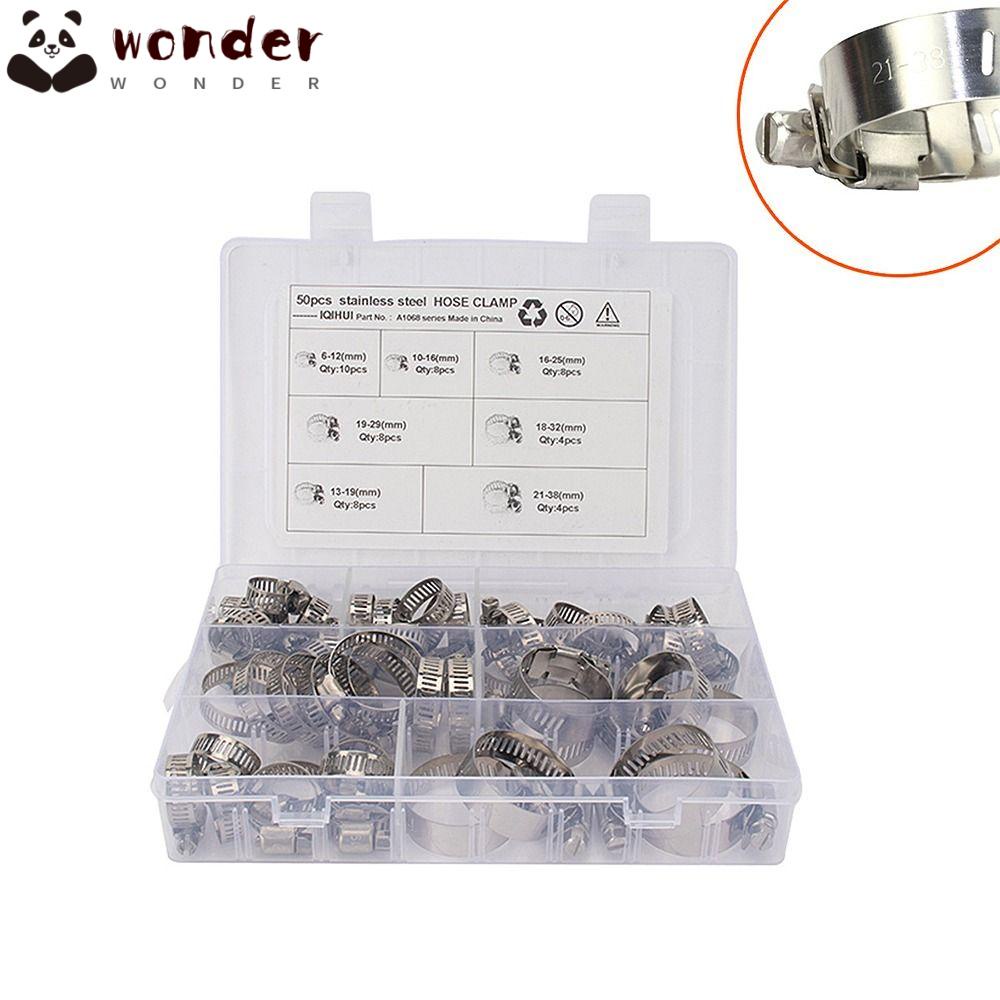 Set 50 Kẹp Ống Nước Bằng Thép Không Gỉ 6-38mm