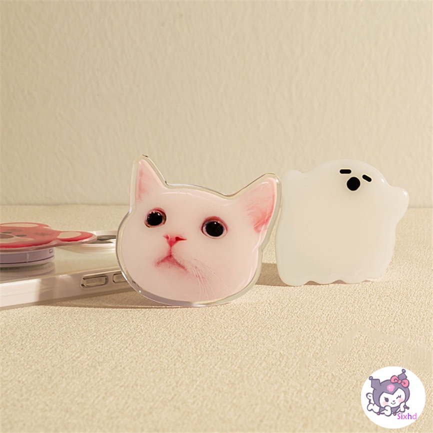 Giá Đỡ Điện Thoại Hình Mèo Hoạt Hình 3D Có Thể Thu Gọn Được Để Bàn