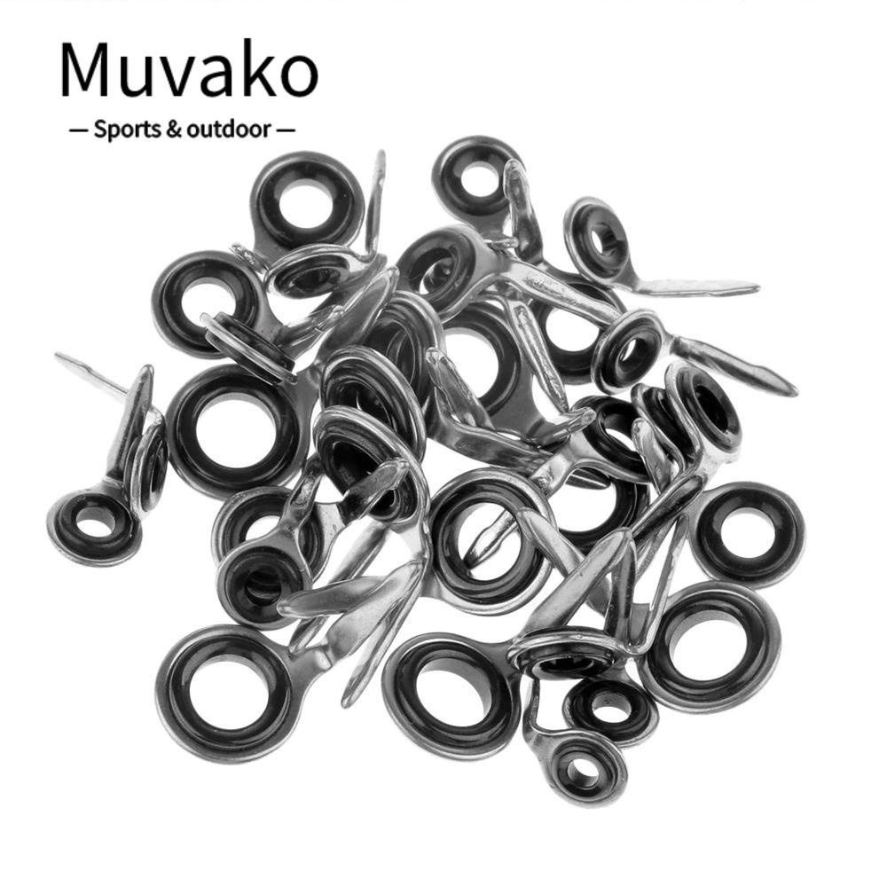 MUVAKO Bộ 5 Phụ Kiện Cần Câu Cá Bằng Thép Không Gỉ 2.5#-10# Bộ Dụng Cụ Sửa Chữa Đầu Mũi Khoan Chuyên Dụng