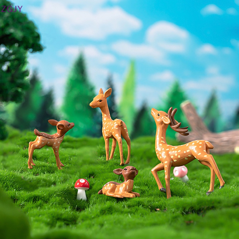 Mô Hình Hươu Cao Cổ Mini Bằng PVC Trang Trí Vườn Mới