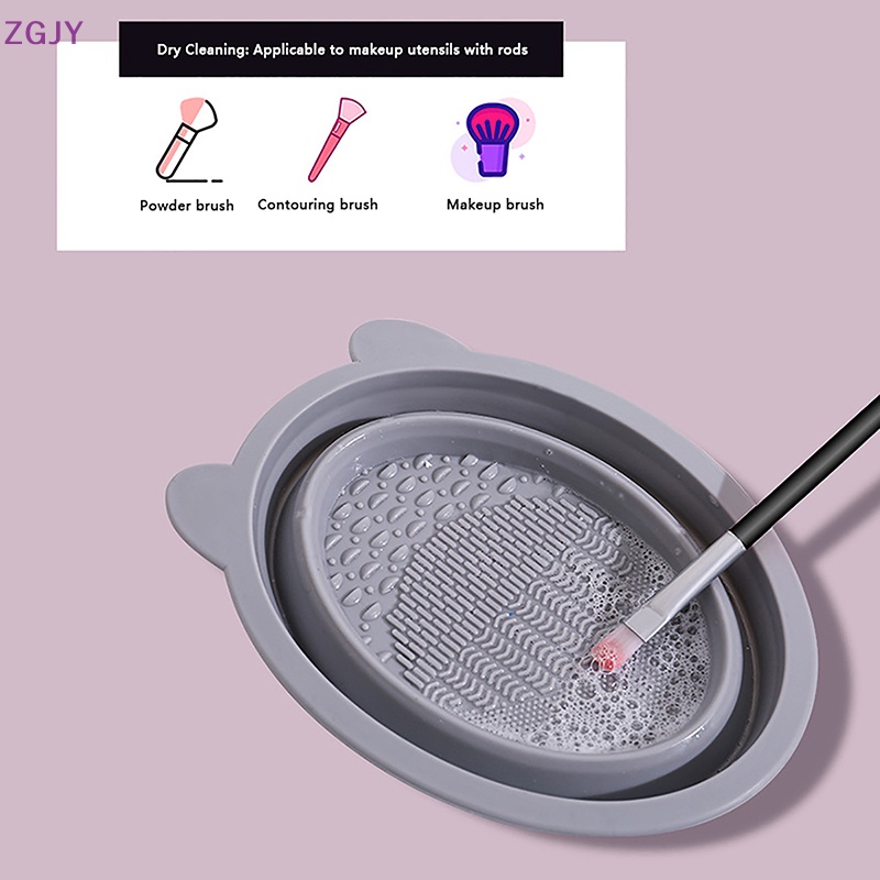 Miếng Silicone Vệ Sinh Cọ Trang Điểm Có Thể Gấp Gọn Tiện Lợi Mới