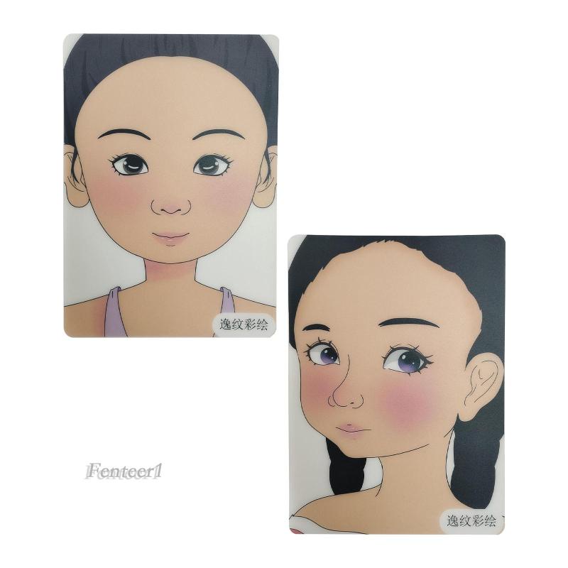 [Fenteer1] Khuôn Tập Vẽ Trang Điểm Tiện Lợi Dành Cho Trẻ Em