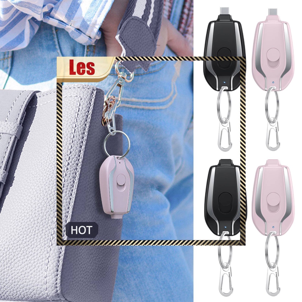 Sạc Dự Phòng 5V 1500mah Không Dây Có Móc Khóa Tiện Dụng