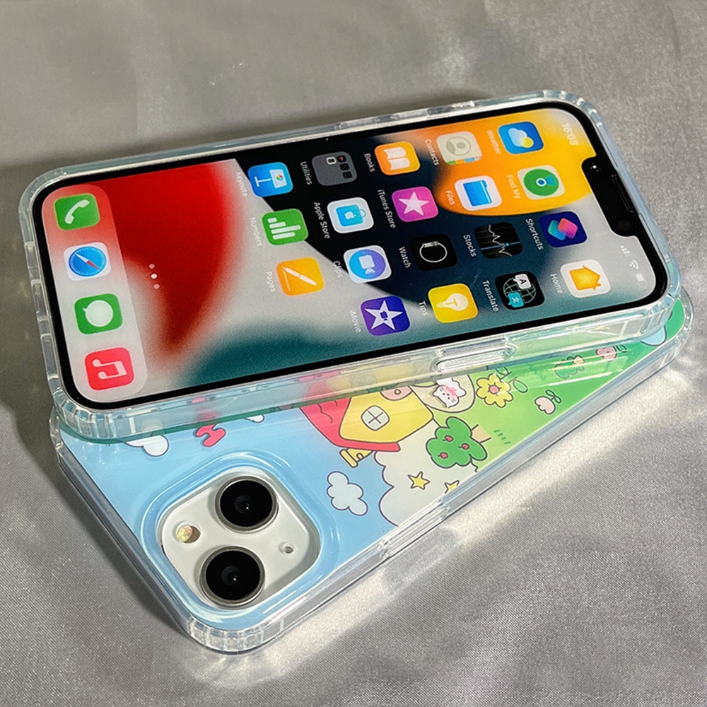 Ốp Điện Thoại TPU Mềm Chống Dấu Vân Tay Chống Rơi Họa Tiết Động Vật Dễ Thương Dành Cho IPhone 11 12 13 14 Pro Max